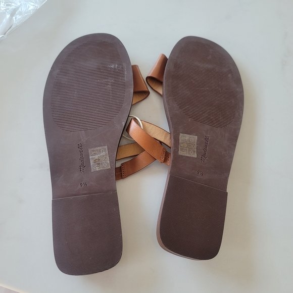 NEW MADEWELL The Gabi Asymmetric-Strap Leather Sandal size 9 1/2 - Picture 6 of 14